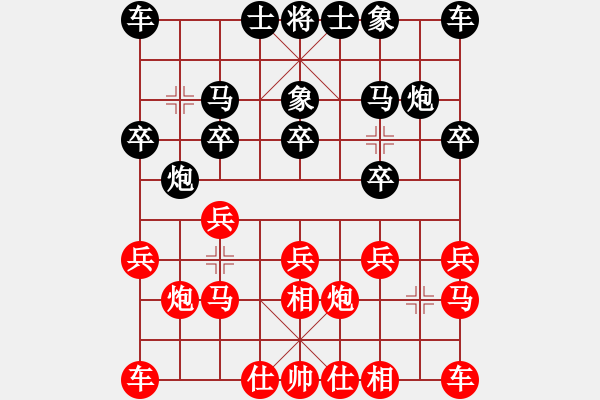 象棋棋谱图片：阎文清     先和 许银川     - 步数：10 