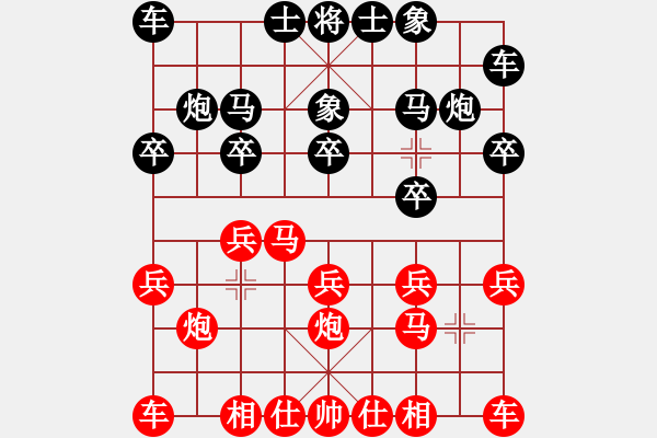 象棋棋谱图片：卜凤波 先和 王斌 - 步数：10 