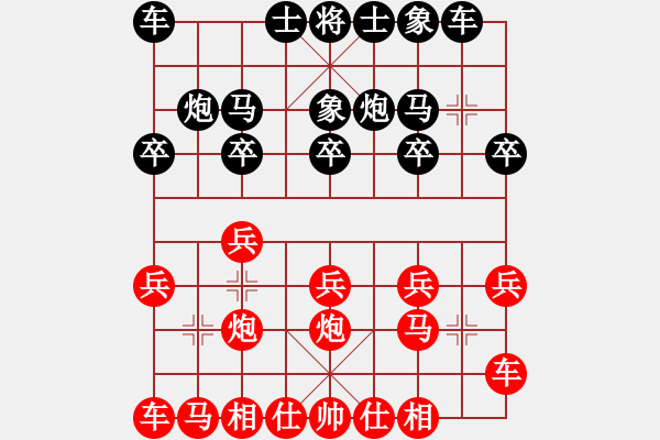 象棋棋谱图片：王强 先和 张勇 - 步数：10 