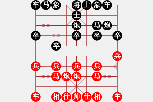 象棋棋譜圖片：QQ[1064906877] -VS- 意悠心輕[38090586] - 步數(shù)：10 