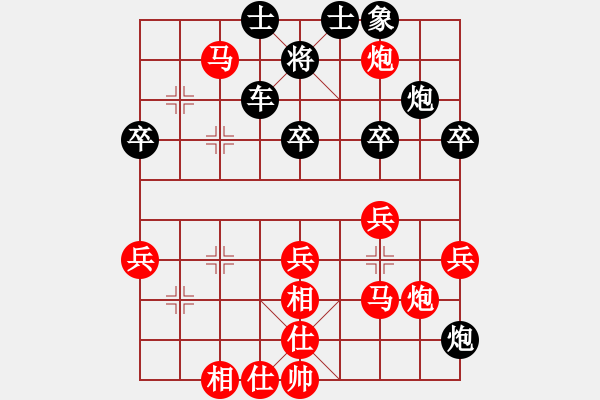 象棋棋譜圖片：心太軟[3097273387] -VS- 橫才俊儒[292832991] - 步數(shù)：40 