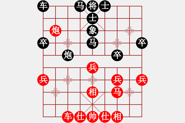 象棋棋谱图片：◥◣氵皮◢◤[47851291] -VS- 奕棋纳凉[704045488] - 步数：40 