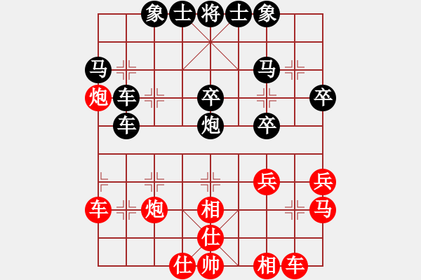 象棋棋譜圖片：駿馬騰飛 和 分紅比例符合技術(shù)開 - 步數(shù)：30 