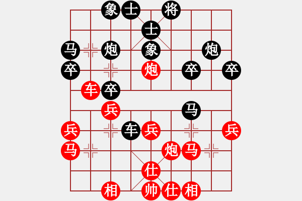 象棋棋譜圖片：愛好橘里枰(5段)-負(fù)-挖溝村棋王(4段) - 步數(shù)：30 