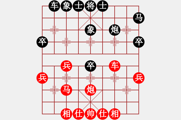 象棋棋譜圖片：江中雪(6段)-勝-欲擒故縱(1段) - 步數(shù)：40 