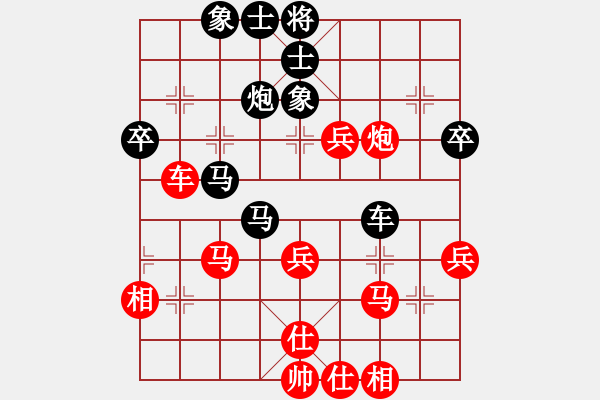 象棋棋譜圖片：中炮應(yīng)過(guò)宮炮之紅轉(zhuǎn)中炮(旋風(fēng)14層先勝巫師大師級(jí)) - 步數(shù)：50 