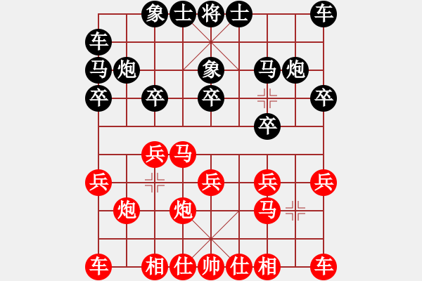 象棋棋譜圖片：仙人指路（紅勝） - 步數(shù)：10 