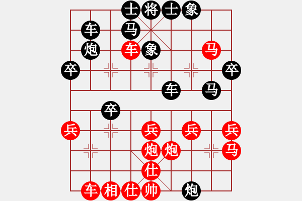 象棋棋譜圖片：風(fēng)雨中飛翔 思力廣大?。。。?！ 局型轉(zhuǎn)換力極強(qiáng)?。。。?- 步數(shù)：30 