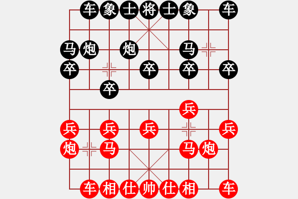 象棋棋谱图片：第十二轮 陕西李小龙 先和 四川许文章 - 步数：10 