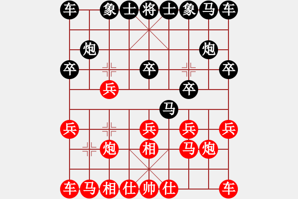 象棋棋譜圖片：10970局 A41-起馬對(duì)進(jìn)７卒-小蟲引擎24層 紅先勝 旋九專雙核-入門 - 步數(shù)：10 