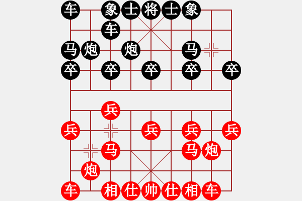 象棋棋谱图片：湖北宏宇队 左文静 和 北京威凯队 刘君 - 步数：10 
