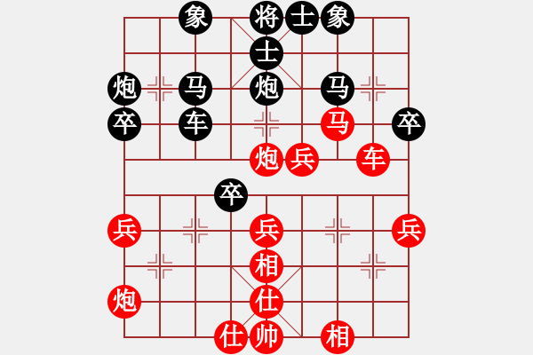 象棋棋譜圖片：凌絕頂(3段)-負(fù)-盜版贏正版(4段)順炮直車對橫車 紅過河車 - 步數(shù)：40 