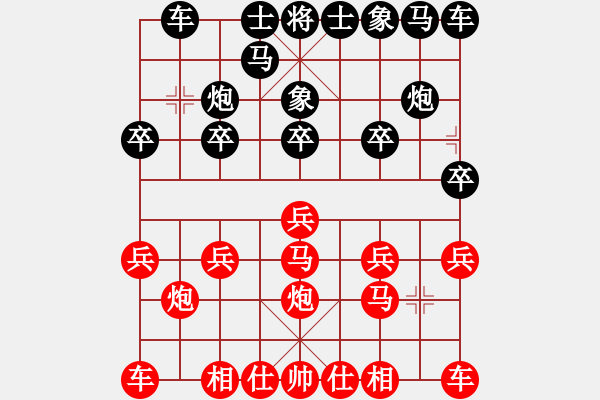 象棋棋譜圖片：橫才俊儒[292832991] -VS- 大灰狼[1346984262] - 步數(shù)：10 