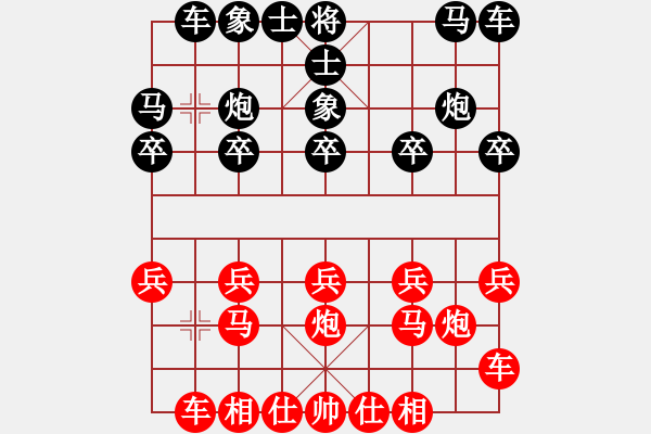 象棋棋譜圖片：樂樂[紅] -VS- 無聊[黑] - 步數(shù)：10 