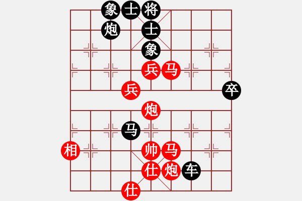 象棋棋譜圖片：五七炮三兵VS屏風(fēng)馬3卒（黑7馬2進(jìn)1；8車九平六） - 步數(shù)：110 