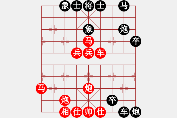 象棋棋譜圖片：五七炮三兵VS屏風(fēng)馬3卒（黑7馬2進(jìn)1；8車九平六） - 步數(shù)：60 