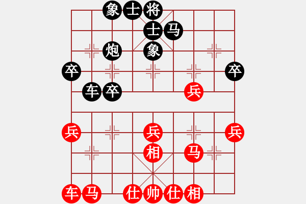 象棋棋譜圖片：五七炮七兵巡河車對屏風馬左炮巡河 變1 - 步數(shù)：30 