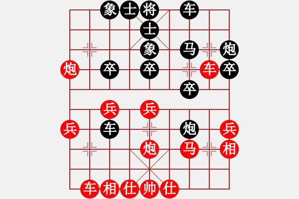 象棋棋譜圖片：烏金中槍劉(2段)-勝-橡膠期貨(7級(jí))左像橫車 - 步數(shù)：30 