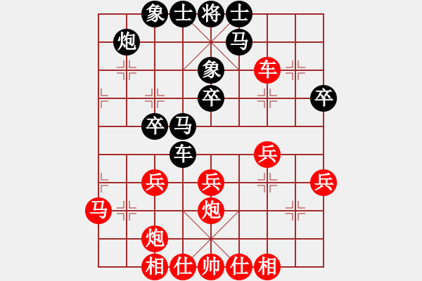 象棋棋譜圖片：紅橫車(chē)進(jìn)河口馬(局譜5) - 步數(shù)：40 