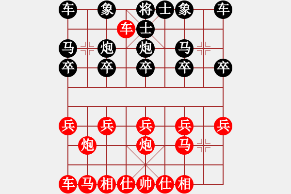 象棋棋譜圖片：順炮直車應(yīng)橫車99手勝勢(shì) - 步數(shù)：10 