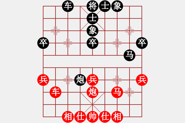 象棋棋譜圖片：九九艷陽天(5段)-和-棋壇毒龍(8段) - 步數(shù)：40 