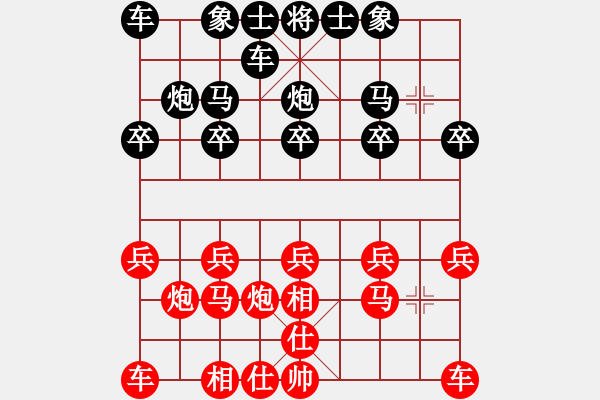 象棋棋譜圖片：效效先負兵工廠 - 步數(shù)：10 