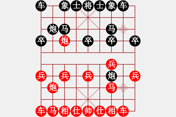 象棋棋譜圖片：金鉤炮局   （黑起馬）    華山棋匪(北斗)-勝-愛是永恒(地煞) - 步數(shù)：10 