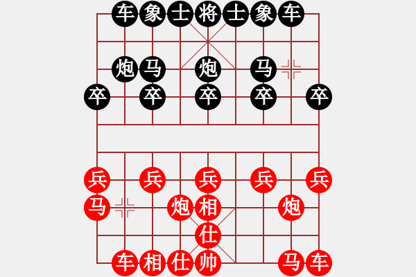 象棋棋譜圖片：286局 A02- 邊馬局-名手引擎23層 (先負(fù)) BugChess Plus 19-07-08 - 步數(shù)：10 