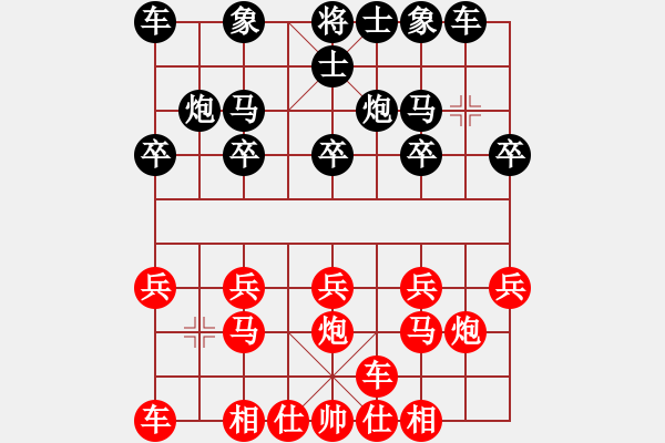 象棋棋譜圖片：熱血盟●溫柔一刀[紅] -VS- 熱血盟★步驚魂[黑] - 步數(shù)：10 