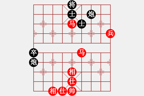 象棋棋譜圖片：巨蟒纏身(4段)-和-決不低頭(8段) - 步數(shù)：80 