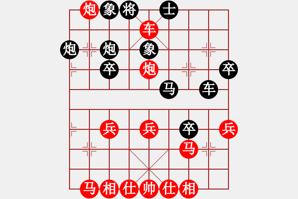 象棋棋譜圖片：1494621 原來我都可以(沒事玩玩-ABC) - 步數(shù)：30 