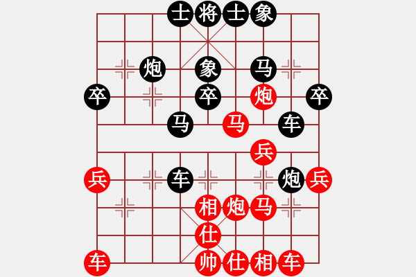 象棋棋譜圖片：xxxccc(7段)-負(fù)-lqycjsl(8段) - 步數(shù)：30 