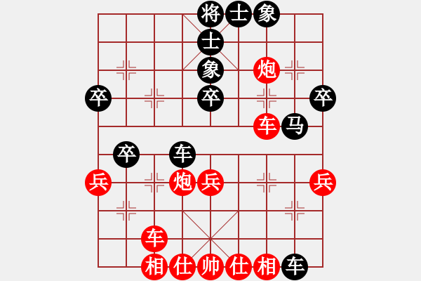 象棋棋譜圖片：內(nèi)蒙開魯縣(3段)-負(fù)-xueqima(3段) - 步數(shù)：40 