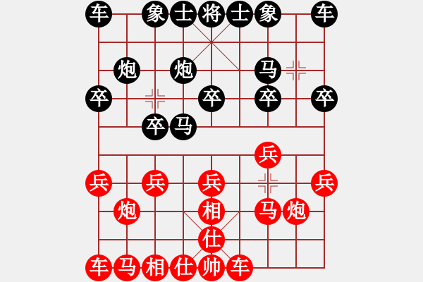 象棋棋谱图片：苑朋顺(电神)-胜-杨柳青风(9星) - 步数：10 