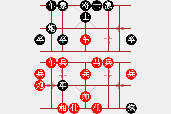 象棋棋譜圖片：20170418 先負天天業(yè)6-1 五九炮過河車對屏風馬平炮兌車 炮五進四 黑卒7進1 炮7平9 - 步數(shù)：40 