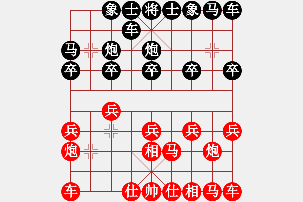 象棋棋譜圖片：【中】蓮花棋士[紅] -VS- 中】車(chē)斬[黑] - 步數(shù)：10 