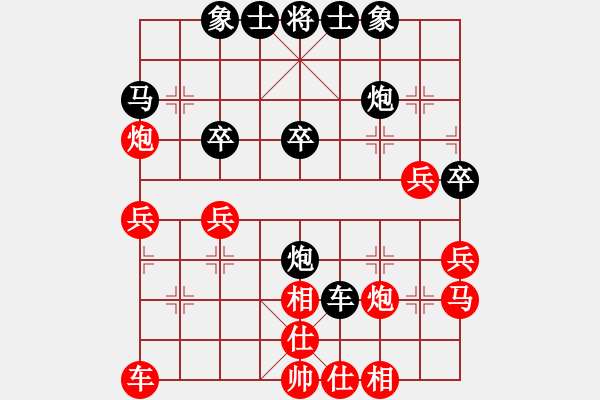 象棋棋譜圖片：【中】蓮花棋士[紅] -VS- 中】車(chē)斬[黑] - 步數(shù)：30 