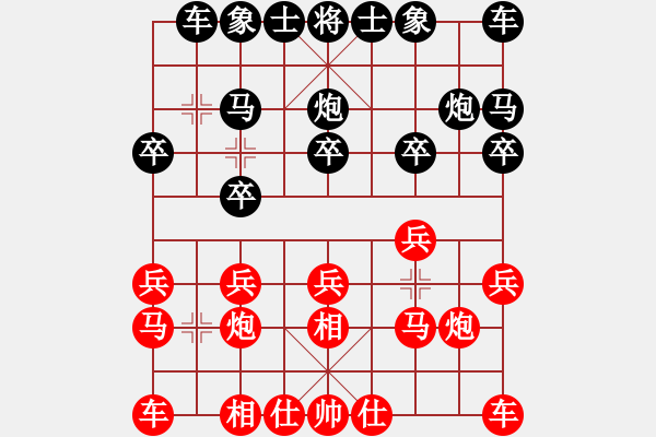 象棋棋譜圖片：248;o 206; 229; 203; 196; - 步數(shù)：10 