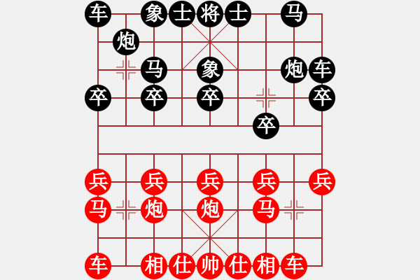 象棋棋譜圖片：父子對(duì)戰(zhàn)：不抽炮好局痛失 - 步數(shù)：10 