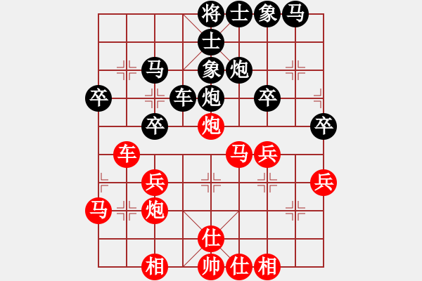 象棋棋譜圖片：中炮對(duì)單提馬直車對(duì)局1 - 步數(shù)：30 