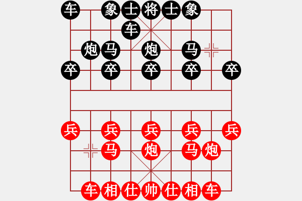 象棋棋譜圖片：一棵木的林[紅] -VS- 橫才俊儒[黑] - 步數(shù)：10 