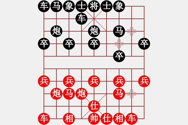 象棋棋譜圖片：百花-浪子小飛VS大師群初學(xué)者(2015-8-21) - 步數(shù)：10 