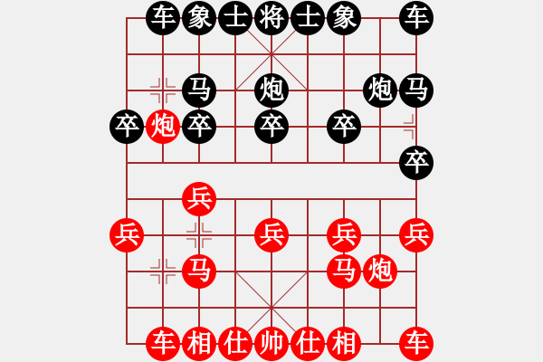 象棋棋譜圖片：2021.3.28.23銀子初級(jí)場(chǎng)先勝仙人指路對(duì)右中炮 - 步數(shù)：10 