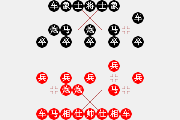 象棋棋譜圖片：過(guò)宮炮對(duì)中炮 我后勝棋攤老頭 - 步數(shù)：10 