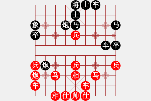 象棋棋譜圖片：起馬局（我紅方先勝競(jìng)技場(chǎng)關(guān)羽） - 步數(shù)：40 