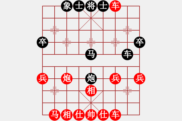 象棋棋譜圖片：金鉤炮先勝綠色磐石：逼車換炮再送車 捉雙兌車殘棋細(xì) - 步數(shù)：40 