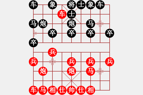 象棋棋譜圖片：順跑橫車破直車用炮局1 - 步數(shù)：0 