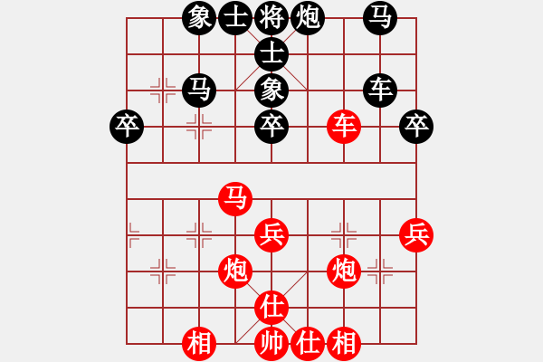 象棋棋谱图片：第八轮第2台张志国先和谢岿.txt - 步数：40 