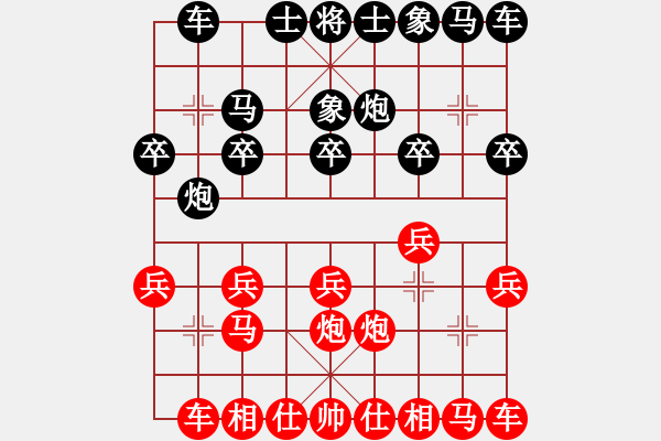 象棋棋譜圖片：櫻花執(zhí)紅13回合砍翻中游進(jìn)士 - 步數(shù)：10 