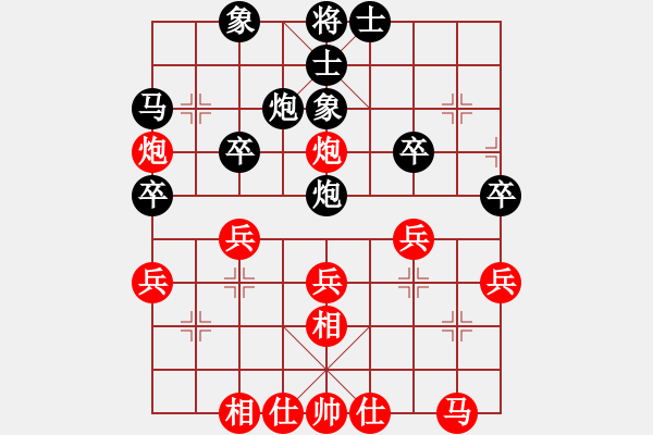 象棋棋譜圖片：葬心紅勝帝之歌【中炮對(duì)進(jìn)左馬】 - 步數(shù)：30 